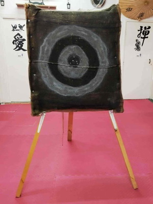 Double-Sided Archery Target Used with Tripod Stand