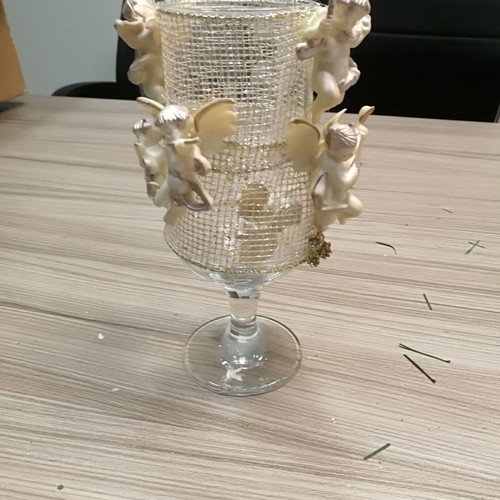 Christmas decorative glass used, height 20cm