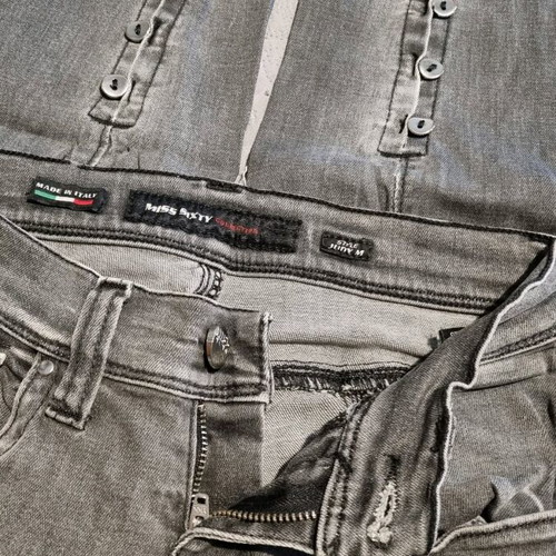 Grey women's Miss Sixty jeans like new with decorative buttons