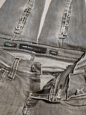 Grey women's Miss Sixty jeans like new with decorative buttons