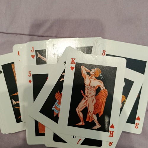 Greek Ancient Lovers playing cards set like new, 54 cards