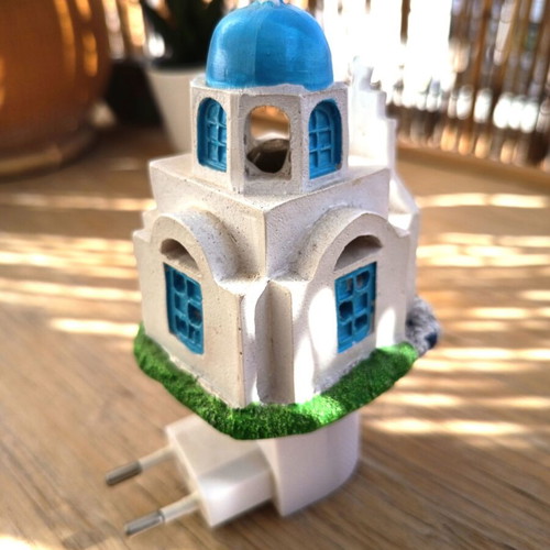 Night light used with decorative island church gypsum