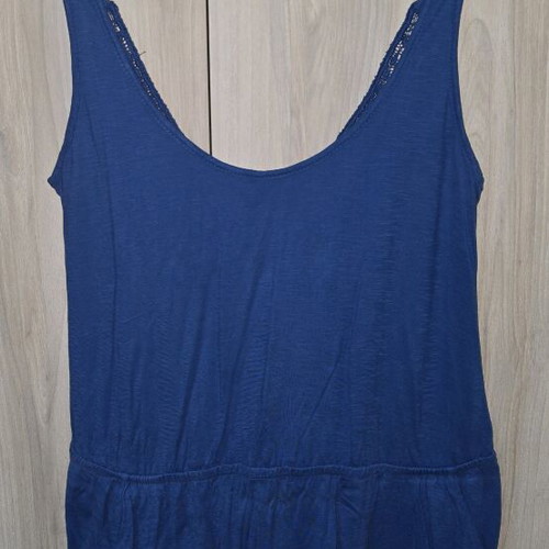 Blue mako dress with open back like new, size L