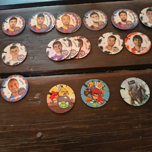 LaLiga Tazos caps season 2013/14 with Messi, Ronaldo, and more