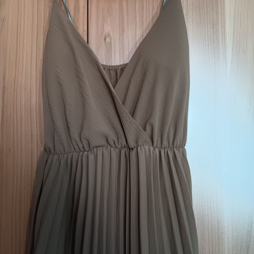 Brown dress small size, like new, 130 cm length, 100% polyester