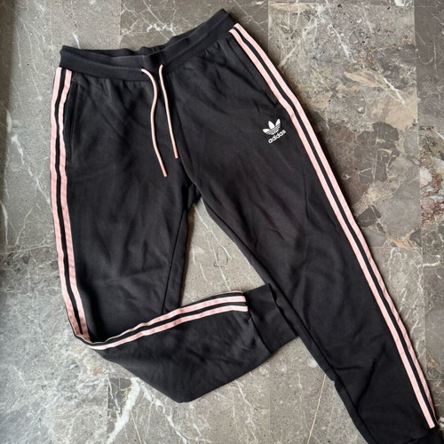 Adidas women's tracksuit like new, black with pink stripes, size M