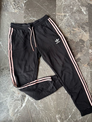 Adidas women's tracksuit like new, black with pink stripes, size M