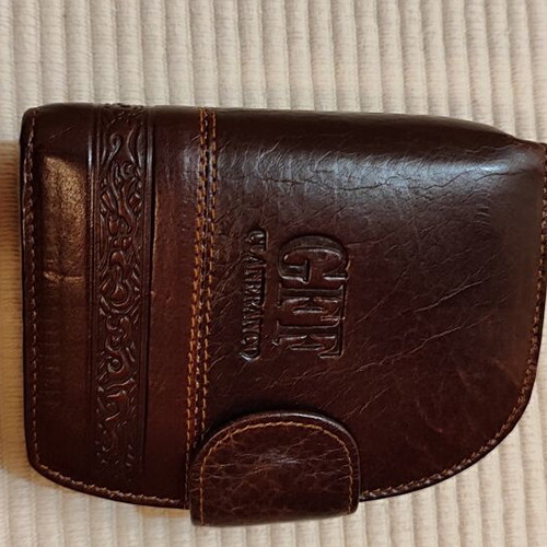 Vintage leather wallet bag GFF Gianfranco Ferre new, brown