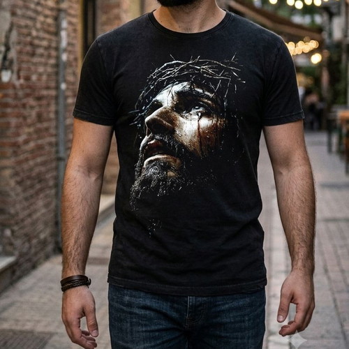 Black T-Shirt 100% Cotton with Premium Print, new