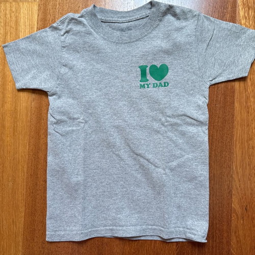 I Love My Dad short-sleeve T-shirt like new, grey, age 4-5