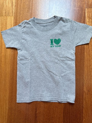 I Love My Dad short-sleeve T-shirt like new, grey, age 4-5