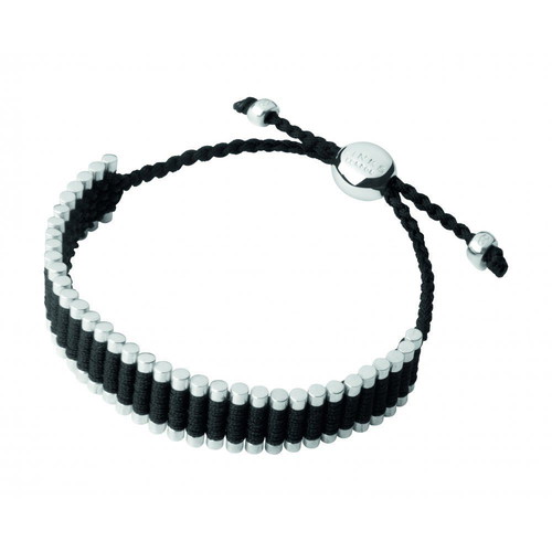 Links of London Friendship Bracelet new, sterling silver and black cord
