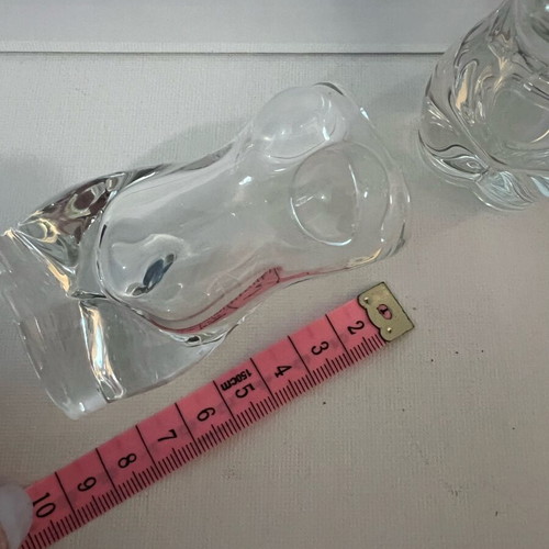 Glass shot glasses like new, set of 2, female body shape