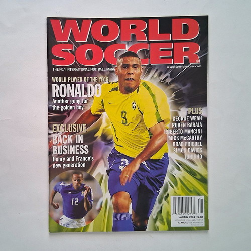 World Soccer magazine used, January 2003 English edition