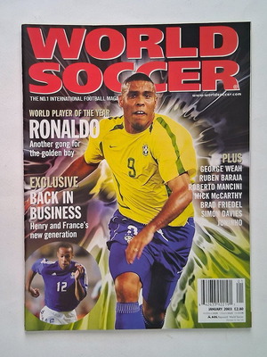 World Soccer magazine used, January 2003 English edition