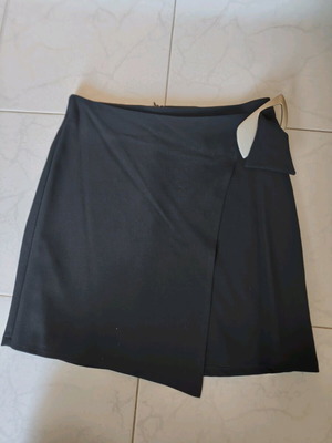 Skirt with waist tie like new, black, size S