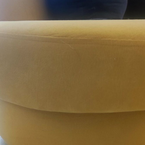 Two-seater sofa with stool set like new