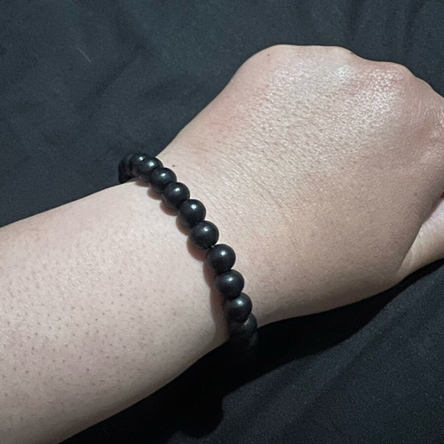 Handmade bracelet with lava stones new, unisex, black
