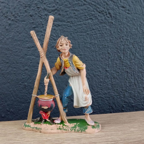 Fontanini DEPOSE Italy plastic figure vintage, used, 11 cm height