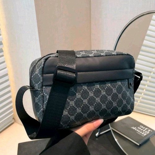 Crossbody bag new gray-black with adjustable strap