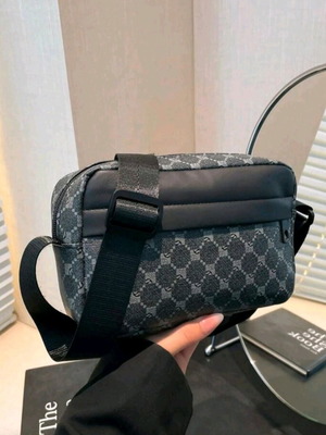 Crossbody bag new gray-black with adjustable strap
