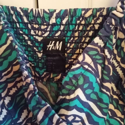H&M cotton dress like new, blue and white, size S