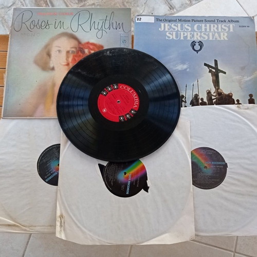 Jesus Christ Superstar soundtrack LP and Frankie Carle Roses in Rhythm Mono LP vinyl lot