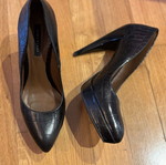 Zara black snake print 12-point heels used, size 40