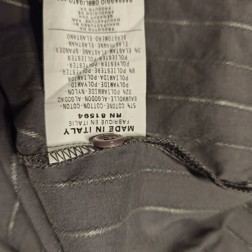 Nara Camicie shirt used, dark gray with white stripe, size L