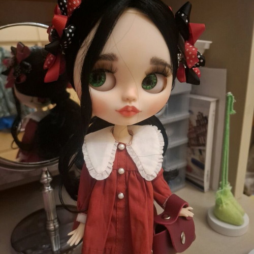 Blythe doll new handmade with hand-painted ladybug design