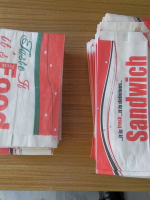 Printed paper bags for snacks and sandwiches new