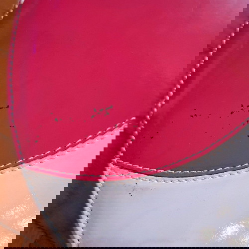 Τσάντα χειρός vintage μεταχειρισμένη, στρογγυλή πολύχρωμη