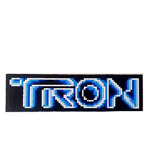 Χειροποίητη Πινακίδα Pixel Art Arcade ''Tron''