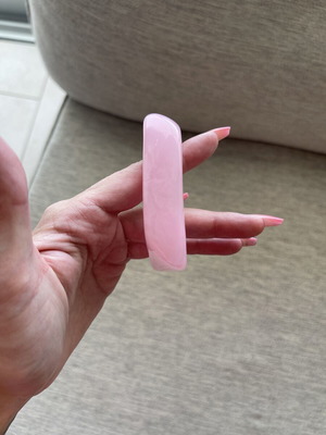 Acrylic Statement Bangle Bracelet light pink
