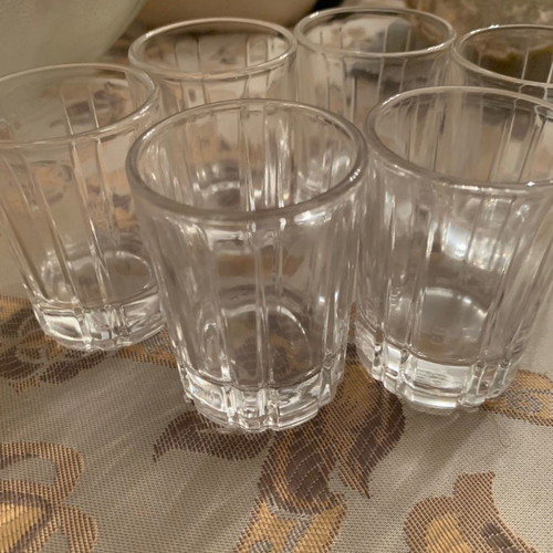 Glass Shot Glasses Set of 6 new with Bo peach schnapps gift