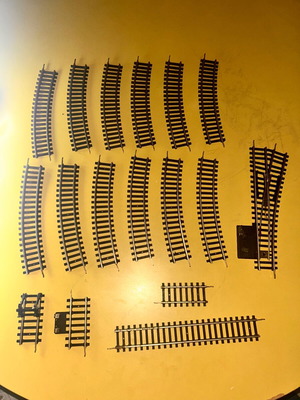 PIKO train tracks used, 17 pieces for H0 model trains