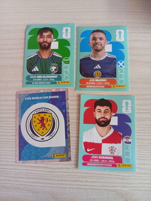 Panini stickers Scotland logo and players new