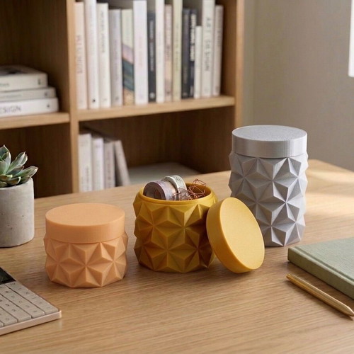 Modern geometric storage boxes set of 3 pieces
