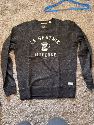 Men's sweatshirt used with print, gray, size M