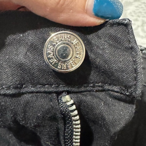Black jeans with rips like new, size M