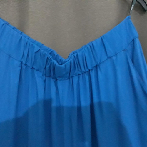 Γυναικεία παντελόνα μπλε καλοκαιρινή Plus Size XXL/XXXL καινούργια με λάστιχο στη μέση