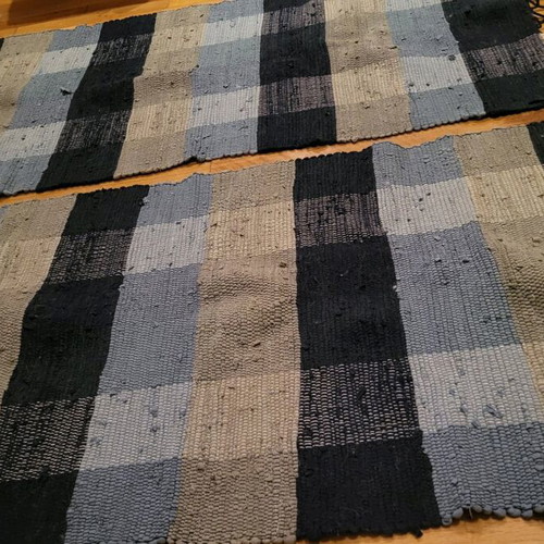 Bedroom rugs like new, set of 2, blue shades