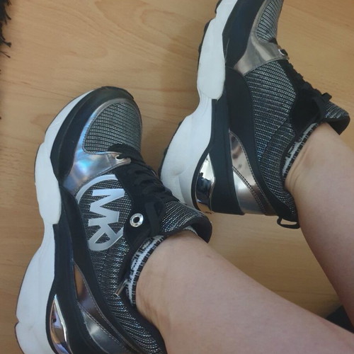 Michael Kors black sports shoes like new, size 38-38.5