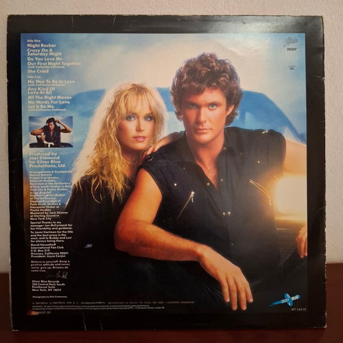 Night Rocker LP David Hasselhoff like new, Rock