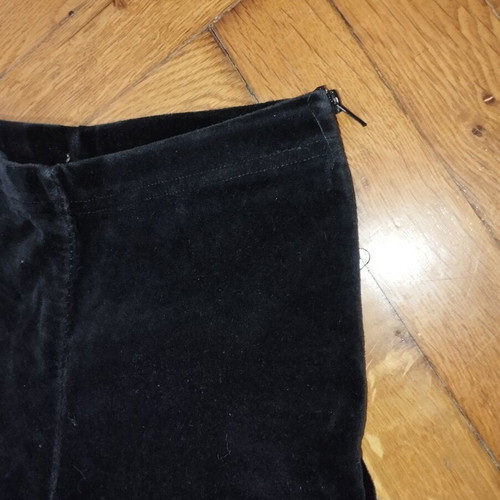 Velvet vintage pants black, like new, straight cut, side zipper, size XXS