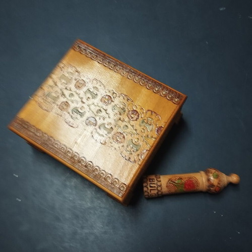 Souvenirs from Bulgaria used, cigarette and perfume case