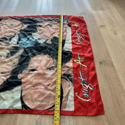 Caught In The Act vintage 90s bandana red scarf 67x67 cm