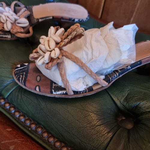 Casadei platform sandals size 41 used, light wear