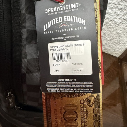 Sprayground Sharks In Paris Lightshow Backpack like new, limited edition