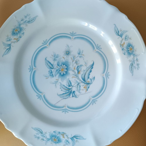 Decorative plate from French porcelain like new, diameter 25 cm